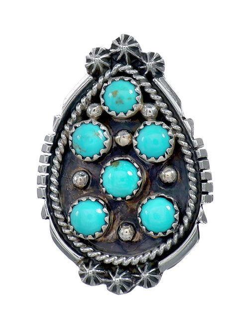 Sterling Silver Turquoise Ring Size 7-1/2 NN20778