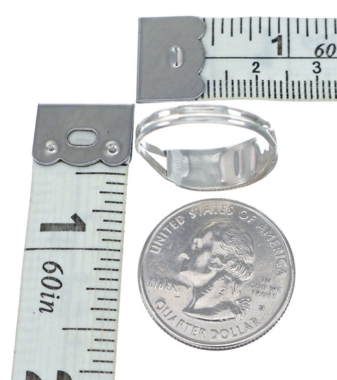 Multicolor Opal Inlay Zuni Genuine Sterling Silver Ring Size 5-3/4 NN20840