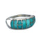 Turquoise Inlay Zuni Genuine Sterling Silver Ring Size 12 NX12328