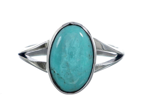 Navajo Sterling Silver Turquoise Ring Size 6-3/4 NN20845