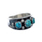 Sterling Silver Multistone Turquoise Ring Size 10 NN20762