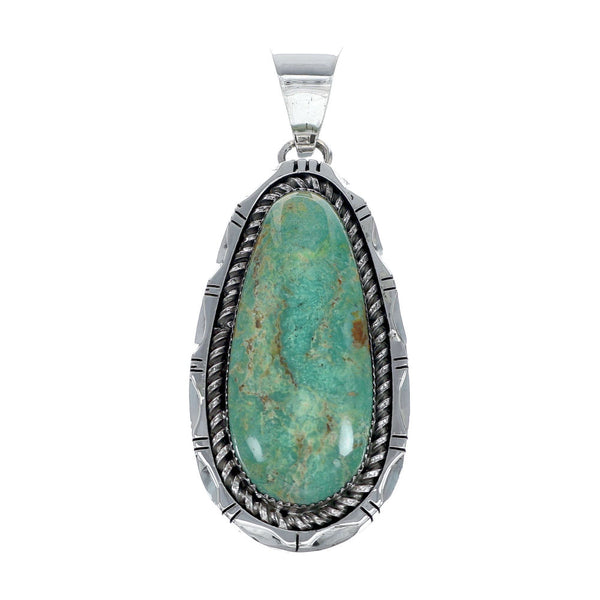 Native American Sterling Silver Turquoise Navajo Pendant NX11791