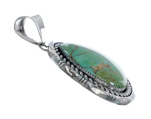 Navajo Sterling Silver Turquoise Pendant NX11792