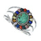 Navajo Native American Sterling Silver Turquoise Treasure Cuff Bracelet NX11783