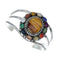Navajo Sterling Silver Tiger Eye Treasure Cuff Bracelet NX11786