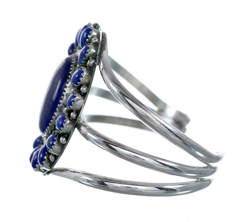 Authentic Lapis Sterling Silver Navajo Cuff Bracelet NX11776