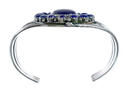 Authentic Lapis Sterling Silver Navajo Cuff Bracelet NX11776