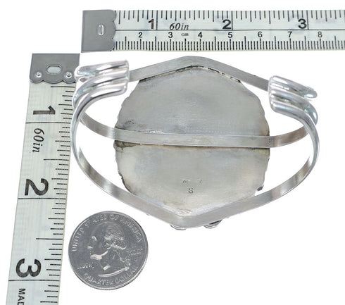 Authentic Lapis Sterling Silver Navajo Cuff Bracelet NX11776