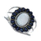 Native American Sterling Silver Mother Of Pearl Onyx Cuff Bracelet NX11775