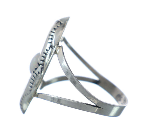 Navajo Genuine Sterling Silver Opal Ring Size 5 NN20665