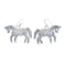 Sterling Silver Horse Navajo Hook Dangle Earrings NX11804