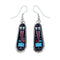 Sterling Silver Multicolor American Indian Hook Dangle Earrings NX11805