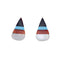 Tear Drop Zuni Sterling Silver Multicolor Post Stud Earrings NX11809