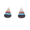 Tear Drop Zuni Sterling Silver Multicolor Post Stud Earrings NX11811