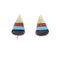 Tear Drop Zuni Sterling Silver Multicolor Post Stud Earrings NX11812