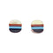Zuni Sterling Silver Multicolor Post Stud Earrings NX11815