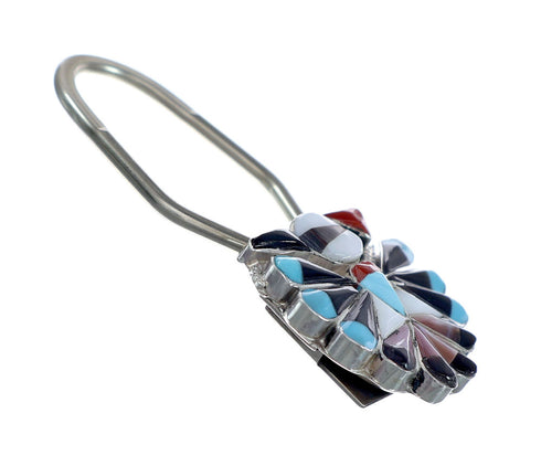 Zuni Sterling Silver Multicolor Thunderbird Key Chain NX11794