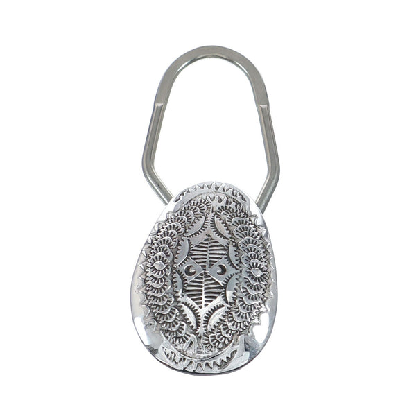 Authentic American Indian Sterling Silver Design Navajo Key Chain NX11803