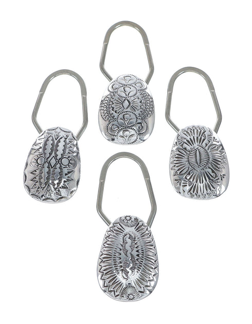 Authentic American Indian Sterling Silver Design Navajo Key Chain NX11803