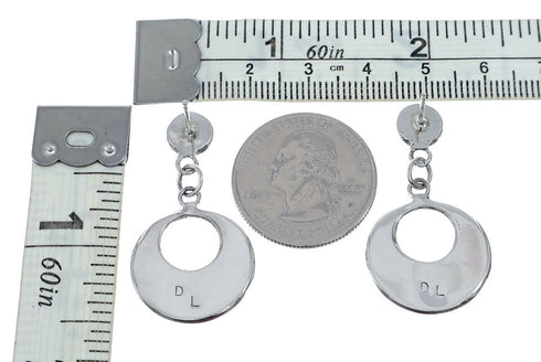 Zuni Opal Sterling Silver Post Dangle Earrings NN20695