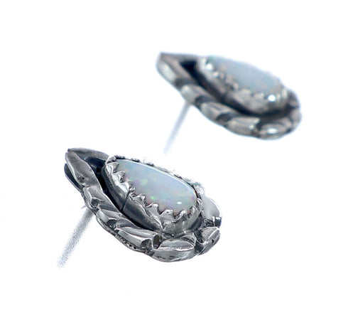 Genuine Sterling Silver Navajo Opal Stud Earrings NN20690
