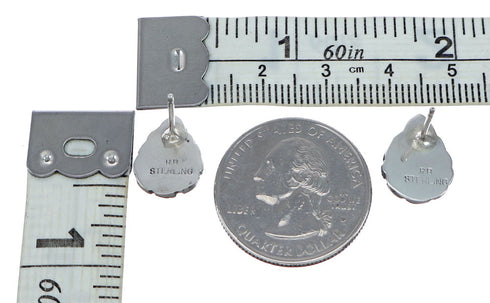 Genuine Sterling Silver Navajo Opal Stud Earrings NN20690