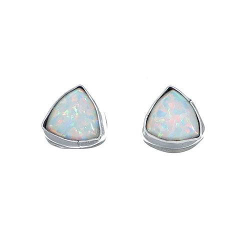 Genuine Sterling Silver Navajo Opal Stud Earrings NN20686