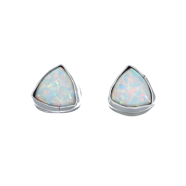 Genuine Sterling Silver Navajo Opal Stud Earrings NN20686