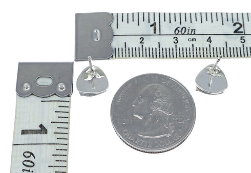 Genuine Sterling Silver Navajo Opal Stud Earrings NN20686