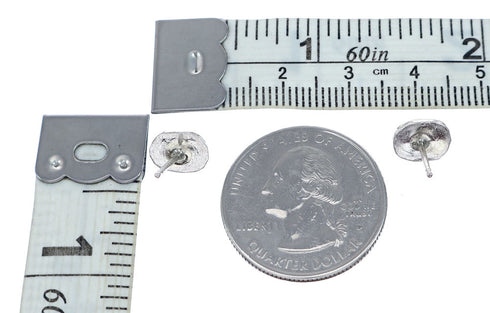 Native American Sterling Silver Malachite Post Earrings NN20692