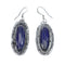 Native American Sterling Silver Lapis Inlay Hook Dangle Earrings NN20698