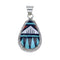 Native American Multicolor Genuine Sterling Silver Pendant NN20688