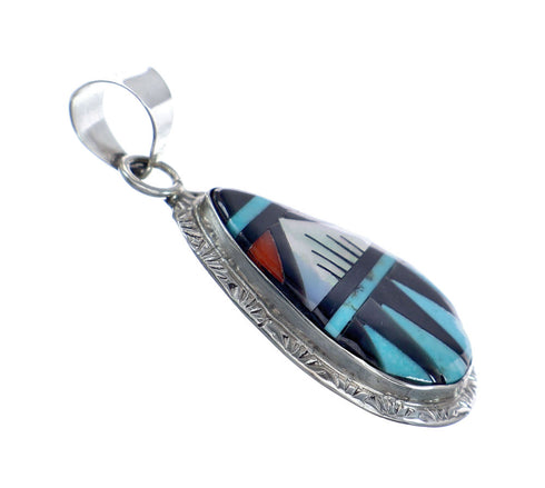 Native American Multicolor Genuine Sterling Silver Pendant NN20688