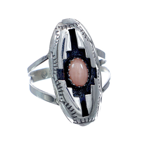 Navajo Genuine Sterling Silver Rhodochrosite Ring Size 7 NN20697