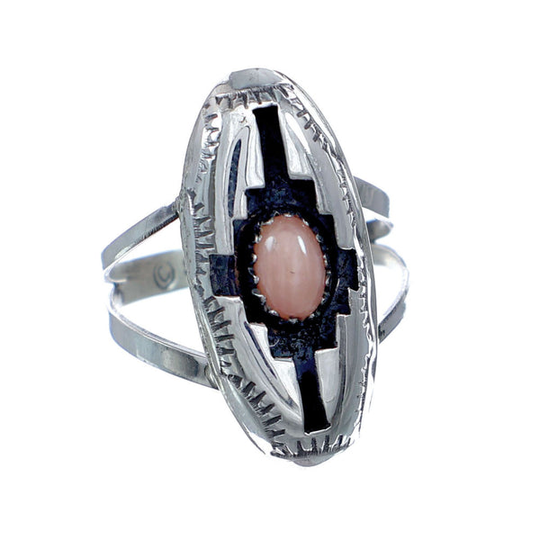 Navajo Genuine Sterling Silver Rhodochrosite Ring Size 7 NN20697