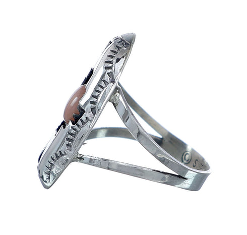 Navajo Genuine Sterling Silver Rhodochrosite Ring Size 7 NN20697