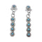 Zuni Genuine Sterling Silver Turquoise Post Dangle Earrings NX11845