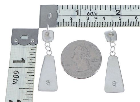 Zuni Multicolor Sterling Silver Post Dangle Earrings NX11823