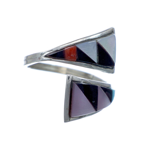 Zuni Multicolor Inlay Adjustable Ring Size 5, 6, 7 NX11851