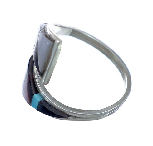 Zuni Multicolor Inlay Adjustable Ring Size 5, 6, 7 NX11851