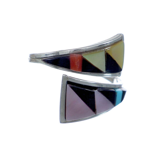 Zuni Multicolor Inlay Adjustable Ring Size 5, 6, 7 NX11852