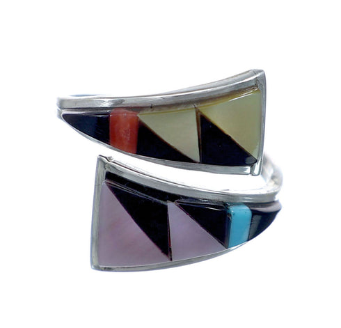 Zuni Multicolor Inlay Adjustable Ring Size 5, 6, 7 NX11852