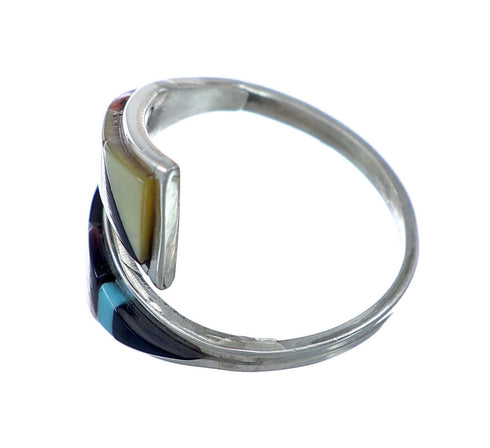 Zuni Multicolor Inlay Adjustable Ring Size 5, 6, 7 NX11852