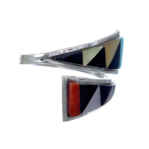 Zuni Multicolor Inlay Adjustable Ring Size 5, 6, 7 NX11853