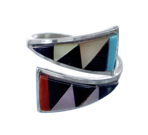 Zuni Multicolor Inlay Adjustable Ring Size 5, 6, 7 NX11853