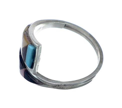 Zuni Multicolor Inlay Adjustable Ring Size 5, 6, 7 NX11853