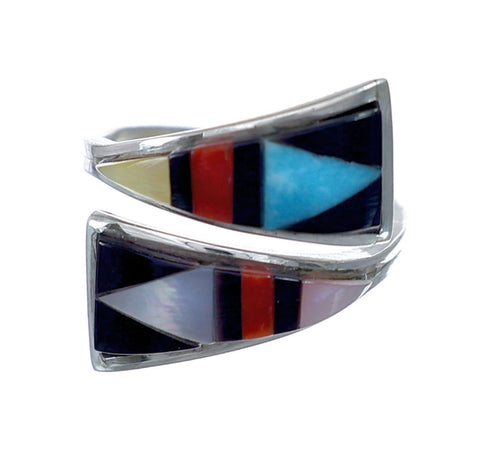 Zuni Multicolor Inlay Adjustable Ring Size 5, 6, 7 NX11854