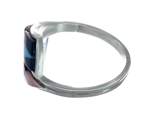 Zuni Multicolor Inlay Adjustable Ring Size 5, 6, 7 NX11854