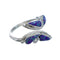 Sterling Silver Opal Inlay Zuni Adjustable Butterfly Ring Size 9,10,11 NN20770