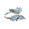Sterling Silver Opal Inlay Zuni Adjustable Butterfly Ring Size 9,10,11 NN20772